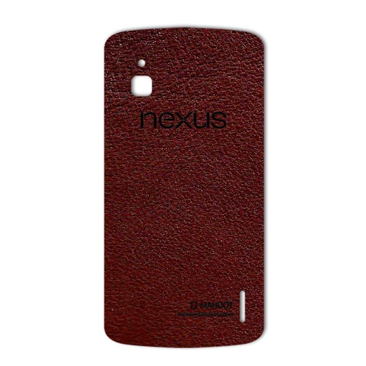 برچسب تزئینی ماهوت مدلNatural Leather مناسب برای گوشی  Google Nexus 4 MAHOOT Natural Leather Sticker for Google Nexus 4